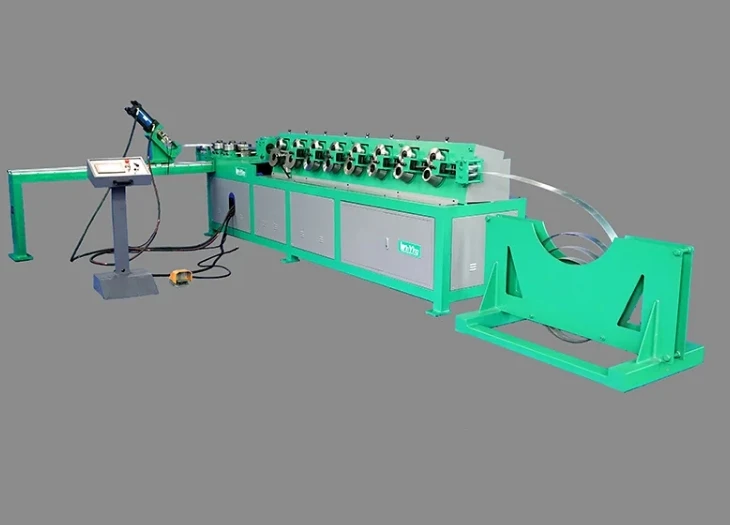 Electric Round Duct Forming Machine Sheet Metal Round Tube Flanging And Electric Rotary Machine