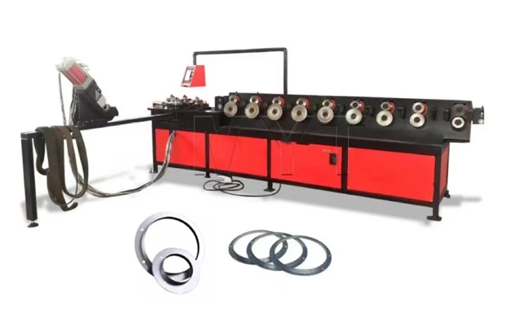 HVAC Duct Round Flange Forming Machine / Round Angle Steel Flange Production Line