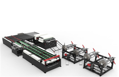 Air Condition Hvac Duct Making Machine Auto Duct Line 5 Flange Making Machine